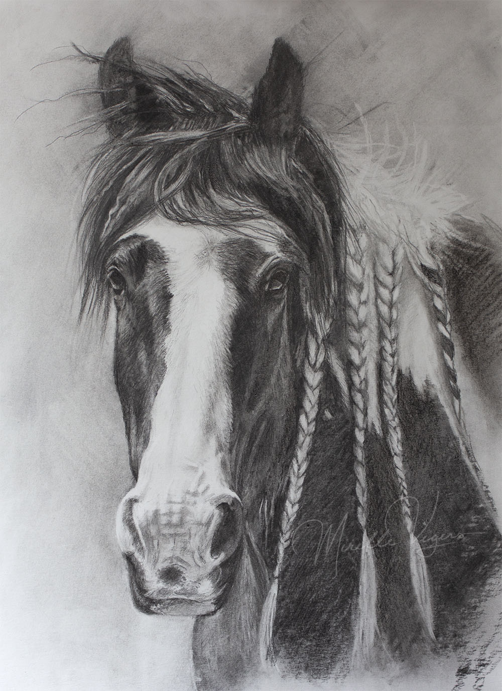 Nelson — charcoal drawing by Mirelle Vegers