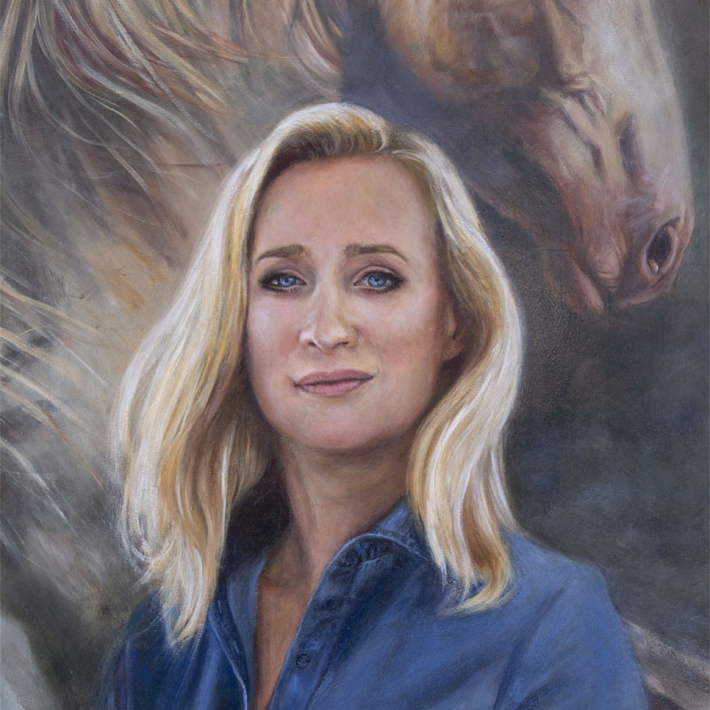 Commission oil painting — portrait Eva Jinek